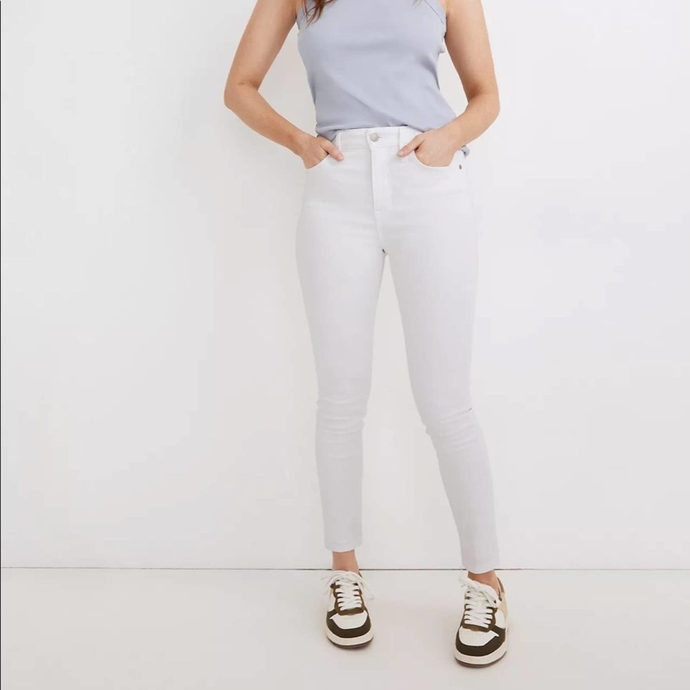 Madewell Curvy High-Rise Skinny Jeans - Pure White size 32T